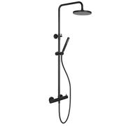 Sapho Mia - Set de douche avec mitigeur, diamètre 20 cm, 1 jet, noir MA139B