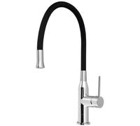 Sapho - Mitigeur d'évier Sili avec bras flexible, noir/chrome SR426