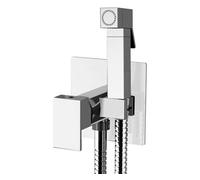 Sapho - Mitigeur encastré pour bidet, avec douchette et corps d'encastrement, chrome 1103-08