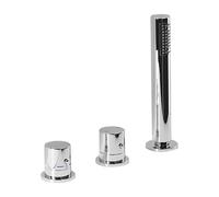Sapho - Mitigeur thermostatique pour montage sur bord de baignoire, 3 éléments, chrome TH102