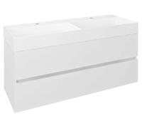 Sapho Odetta - Meuble-vasque, 118x50x44 cm, blanc brillant DT120-3030