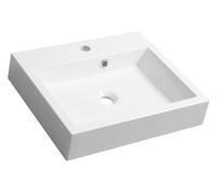 Sapho Orinoko - Lavabo 50x42 cm, marbre coulé, blanc OR050
