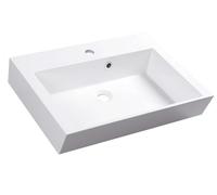 Sapho Orinoko - Lavabo 60x45 cm, marbre coulé, blanc OR060