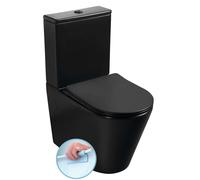 Sapho Paco - Combiné WC, vidage Vario, Rimless, noir PC1012WRB