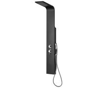 Sapho - Panneau de douche Jacob avec mitigeur, 200x1500 mm, noir mat WN683