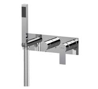 Sapho Pax - Mitigeur encastré, 2 sorties, avec accessoires, chrome XA52