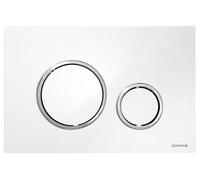 Sapho - Plaque de déclenchement, blanc/chrome P47-0201-0250