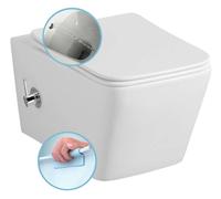 Sapho Porto - WC suspendu avec douchette de bidet, Rimless, blanc PZ102RX