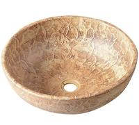 Sapho Priori - Lavabo en céramique, diamètre 42 cm, marron avec motif PI010