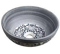 Sapho Priori - Lavabo pour plan de travail, diamètre 41 cm, sans trop-plein, bleu PI036