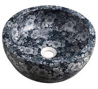 Sapho Priori - Lavabo pour plan de travail, diamètre 41 cm, sans trop-plein, bleu PI038