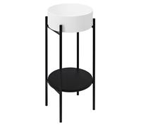 Sapho Puno - Caisson avec lavabo et accessoires, noir/blanc mat SKA380-2-01