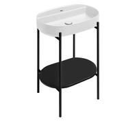 Sapho Puno - Caisson avec lavabo, noir/blanc SKA590-2-01