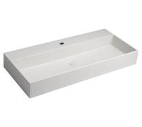 Sapho Quadrado - Lavabo pour plan de travail 960x440 mm, sans trop-plein, trou pour robinet, grès blanc AR467