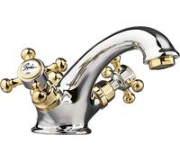 Sapho Reitano Rubinetteria Antea - Mélangeur lavabo avec bec, chrome/or 3172