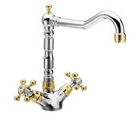 Sapho Reitano Rubinetteria Antea - Mitigeur d’évier, chrome/or 3122