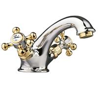 Sapho Reitano Rubinetteria Antea - Mitigeur de lavabo avec bonde chrome/or 3172