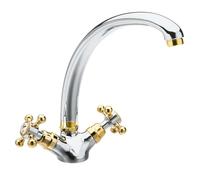 Sapho Reitano Rubinetteria Antea - Mitigeur d'évier chrome/or 3112