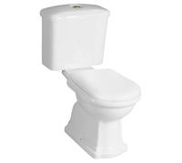 Sapho Retro - WC combi, sortie arrière, blanc/bronze WCSET12-RETRO-ZO