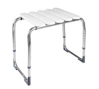 Sapho Ridder - Tabouret de salle de bain Handicap, réglable en hauteur, chrome/blanc A172101