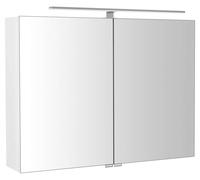 Sapho Riwa - Armoire miroir avec éclairage LED, 81x70x17 cm, blanc brillant RIW080-0030