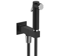 Sapho - Robinet mural avec douchette à main pour bidet, carré, noir mat SG108NE