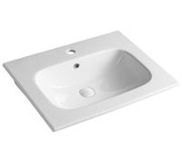 Sapho Sanovit Piedra - Lavabo pour meuble 61x47 cm, avec trop-plein, trou pour robinetterie, blanc 43061