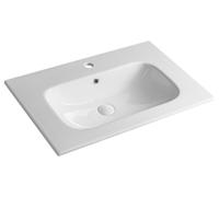 Sapho Sanovit Piedra - Lavabo pour meuble 71x47 cm, avec trop-plein, trou pour robinetterie, blanc 43071