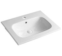 Sapho Sanovit Piedra - Lavabo pour meuble 61x47 cm, avec trop-plein, trou pour robinetterie, blanc 43061