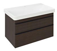 Sapho Sitia - Meuble lavabo 76x50x44 cm, 2 tiroirs, pin rustique SI080-1616
