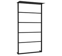 Sapho Ska - Sèche-serviettes avec étagère 60x118x25 cm, noir mat SKA702