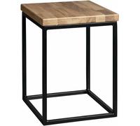 Sapho Ska - Tabouret de salle de bain, 30x41x30 cm, noir mat/chêne SKA190