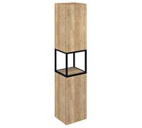 Sapho Skara - Armoire haute, 35x171x32 cm, 2 portes, noir mat/chêne Alabama CG010-2222