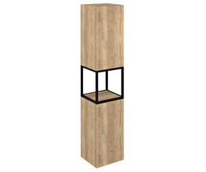 Sapho Skara - Armoire haute, 35x171x32 cm, 2 portes, noir mat/chêne Alabama CG010-2222