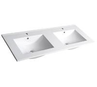 Sapho Slim - Meuble-lavabo double 120x46 cm, blanc 1601-120