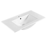 Sapho Slim - Lavabo 81x46 cm, avec trop-plein, trou pour robinetterie, blanc 1601-80