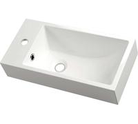 Sapho Small - Lavabo Ariana 50x10x25 cm, robinet à gauche, blanc SM012