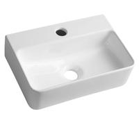 Sapho Small - Lavabo Gerda 36x25 cm, sans trop-plein, trou pour robinetterie, blanc AR362