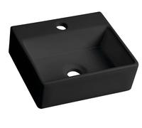Sapho Small - Lavabo GIULIA 34x29 cm, sans trop-plein, trou pour mitigeur, noir mat BH7002B