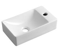 Sapho Small - Lavabo Margitha 38x22 cm, sans trop-plein, trou pour robinetterie, blanc MGT3822