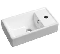 Sapho Small - Lave-main Minos 40x22 cm, avec trop-plein, trou pour robinet à droite, blanc 4059