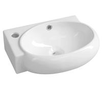 Sapho Small - Lave-main Ribera 43x29 cm, avec trop-plein, trou pour robinet à gauche, blanc AR498