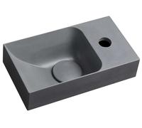 Sapho Small - Lave-mains 31x17 cm, sans trop-plein, trou de robinetterie à droite, gris PK30517