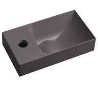 Sapho Small - Lave-mains 31x17 cm, sans trop-plein, trou de robinetterie à gauche, brun foncé PK30015