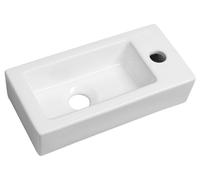 Sapho Small - Lave-mains 37x18 cm, sans trop-plein, trou pour robinetterie à droite, blanc AR495