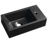 Sapho Small - Lave-mains 40x22 mm, sans trop-plein, trou pour robinetterie à droite, noir AR500B