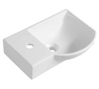 Sapho Small - Lave-mains Litos 45x32 cm, avec un trou pour mitigeur à gauche, avec trop-plein, blanc 4779