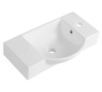 Sapho Small - Lave-mains Litos 55x32 cm, avec un trou pour mitigeur à droite, avec trop-plein, blanc 4077