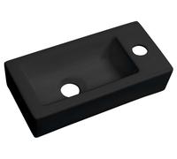 Sapho Small - Lave-mains ZOE 370x180 cm, sans trop-plein, trou pour robinet à droite, noir mat AR495B