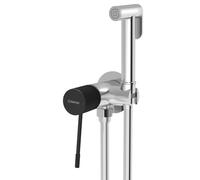 Sapho Solaris - Mitigeur de bidet encastré, avec douchette Stop, chrome/noir mat WD040CB